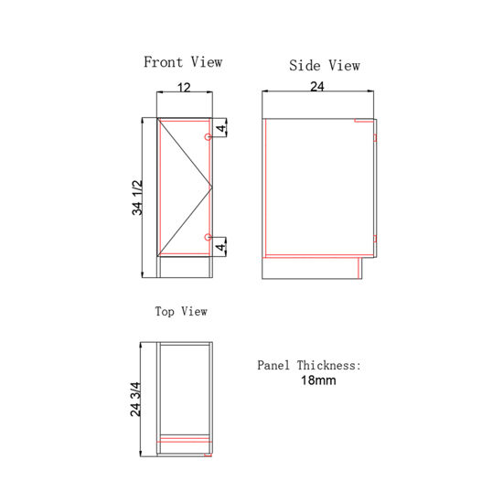 Picture of Base Spice Rack Cabinet (BSR)