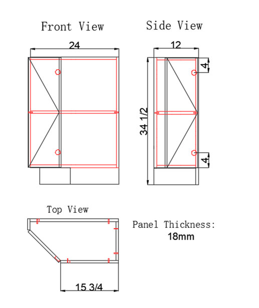 WiseCabinet. Base End Cabinet (BEA12)